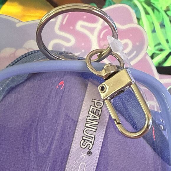 Peanuts x Celavi Makeup Puffs Set 4 Travel Bag Keychain Trick Treat Halloween - Picture 15 of 16